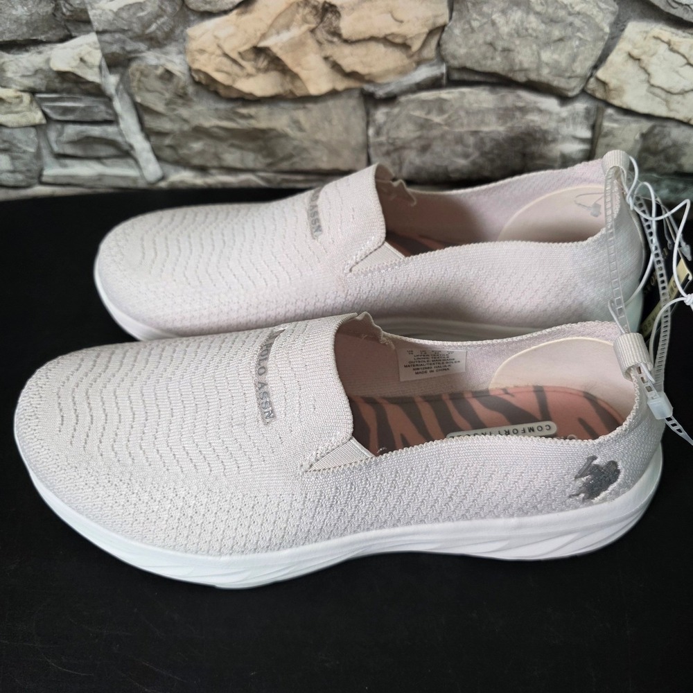 US Polo Assn Halia-K Womens Slip On Sneakers White NW12980 Size 10 - Picture 5 of 14